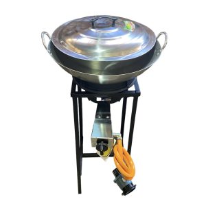 Fogon jet con estructura + disco inoxidable de 47cm con tapa