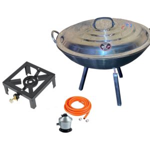 Disco Acero al carbono + Fogón + Tapa + Patas 40CM